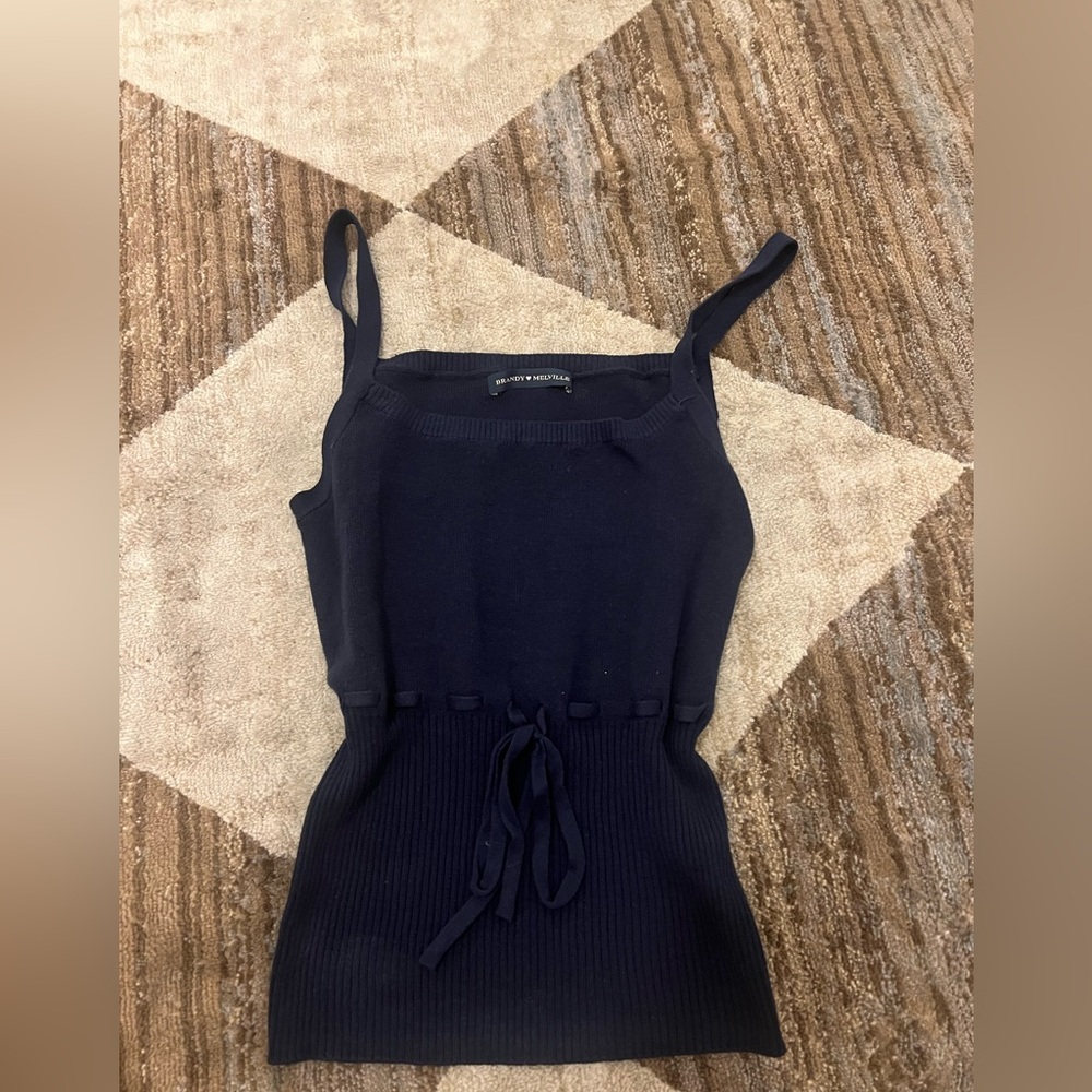 Brandy Melville Navy Knit Top